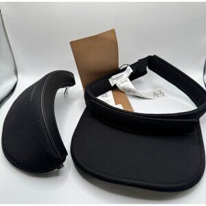 BURBERRY VISOR DETACHABLE ZIP POCKET/ HAT WITH FRONT LOGO, WITH‎ COACOA